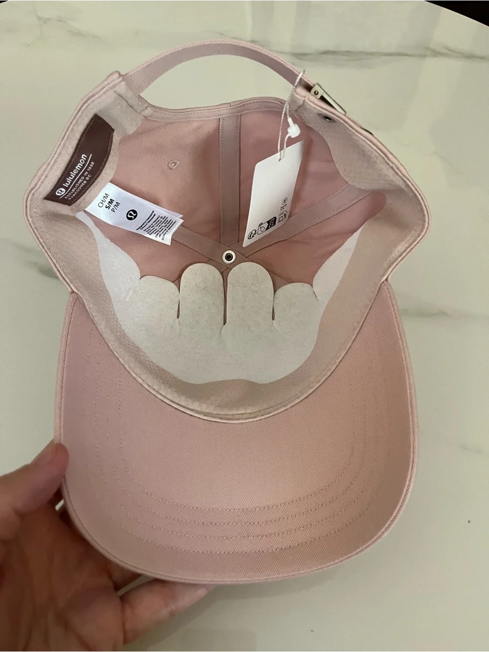 lululemon athletica Light Pink Script Logo Baseball Cap